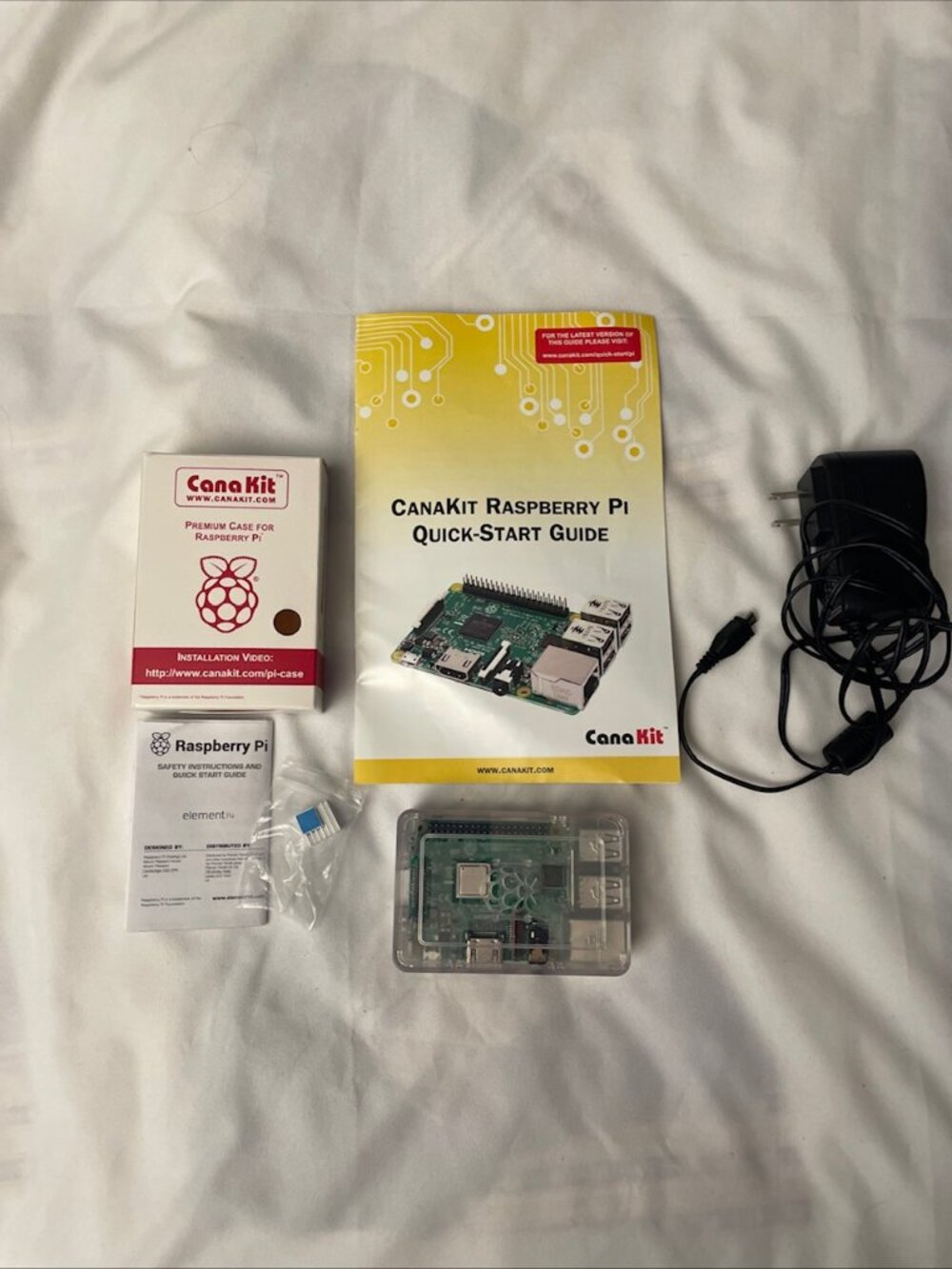 Raspberry Pi 3 Model B 1 GB RAM SBC Clear Case Tested And Works
